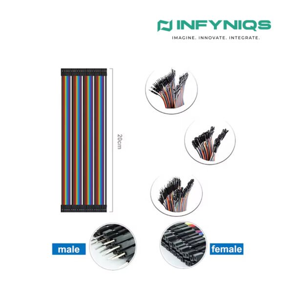 0PIN Dupont Jumper Wire Cable 20CM | Male to Male, Female to Male, Female to Female