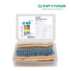 600PCS 1/4W Metal Film Resistor Kit | 1% Precision 10Ω–1MΩ Assorted Resistors