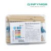600PCS 1/4W Metal Film Resistor Kit | 1% Precision 10Ω–1MΩ Assorted Resistors