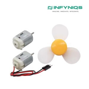Mini 130 DC Motor Yellow Soft Fan Blade Kit | 1–6V High Torque 4WD Motor