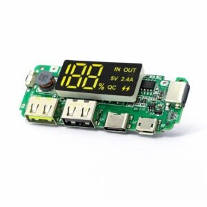 18650 5V 2.4A Lithium Battery Dual USB Output Charging Module with Digital Display
