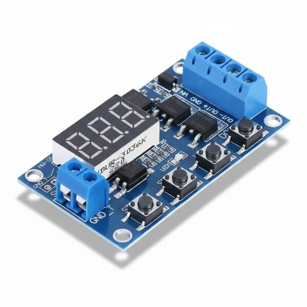 Timing Delay Switch Circuit with Double MOSFET Control | Adjustable Timer Module