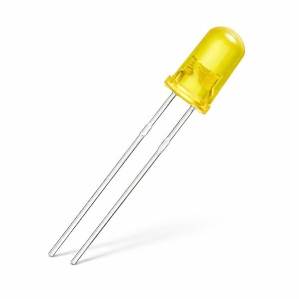 5mm LED Indicator Light – Yellow for Arduino & Electronics